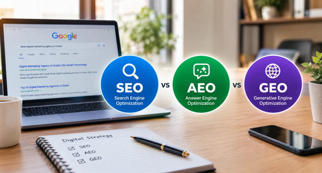 SEO vs AEO vs GEO: What Is the Difference in 2026?