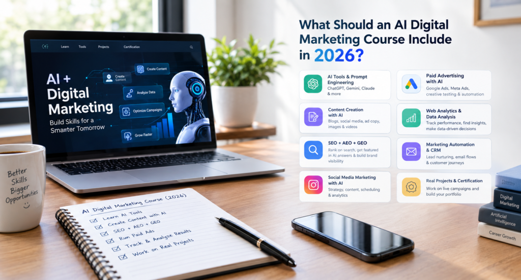 What Should an AI Digital Marketing Course Include in 2026?